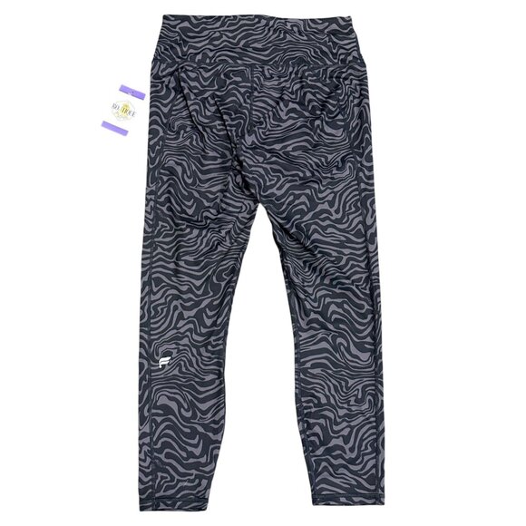 Fabletics M Define Powerhold High Waisted 7/8 Legging Pewter Marble Zebra - Picture 3 of 16